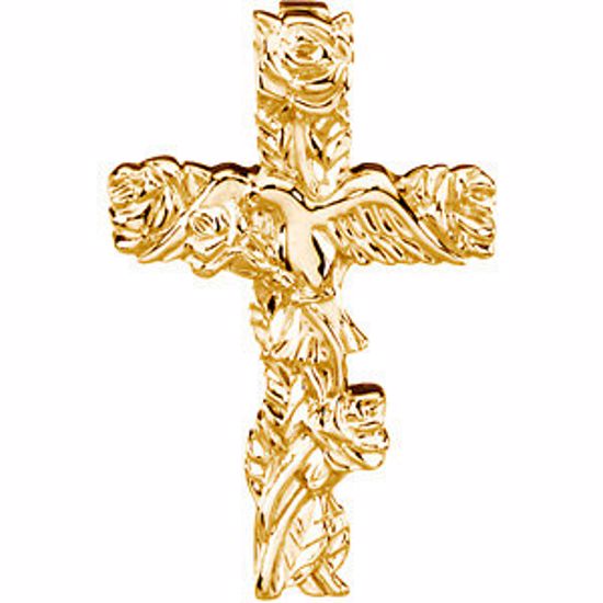 R42154:100003:P Floral Cross Pendant