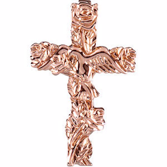 R42154:100004:P Floral Cross Pendant