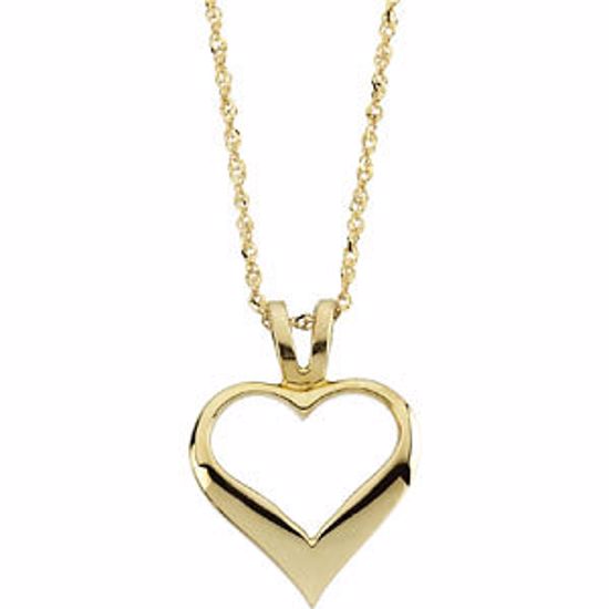 69078:80703:P Heart Pendant on a Sparkle Singapore Chain              			