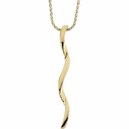 69076:82348:P 14kt Yellow Vertical Twist 18" Necklace