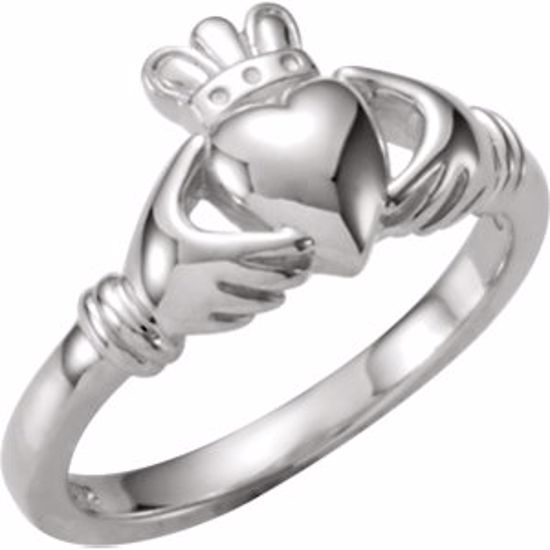 19331:100002:P Sterling Silver Youth Claddagh Ring