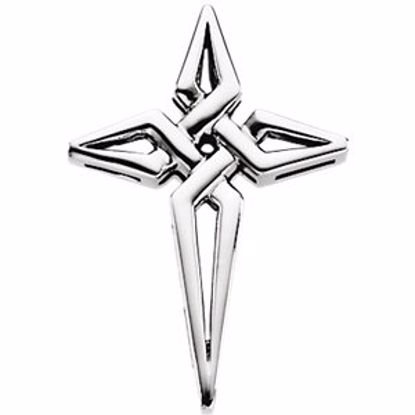 R8633:306478:P Sterling Silver 29x21mm Cross Pendant