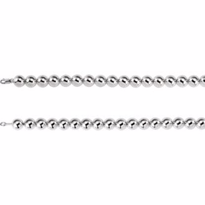 CH875:60002:P Sterling Silver 14mm Bead 16" Chain
