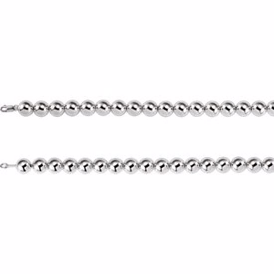 CH875:60003:P Sterling Silver 14mm Bead 18" Chain
