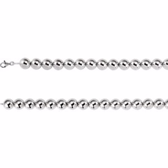 CH876:60004:P Sterling Silver 16mm Bead 20" Chain
