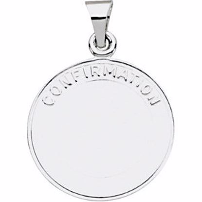 R16434:103649:P Sterling Silver 19mm Confirmation Medal