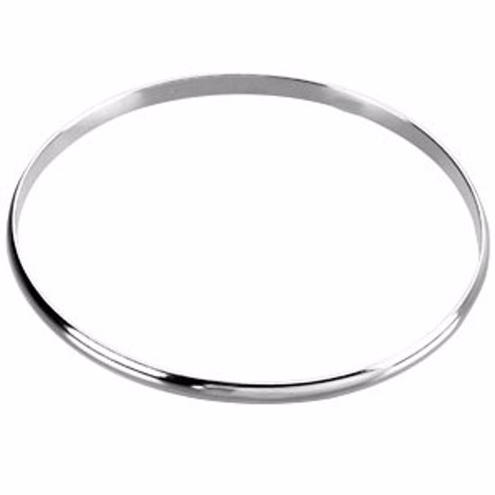 BRC380:60001:P Sterling Silver 4mm Bangle Bracelet