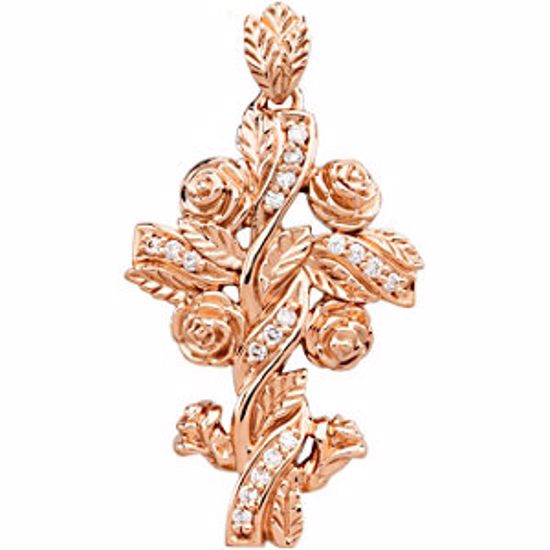 R42156D:421562:P Floral Cross Pendant