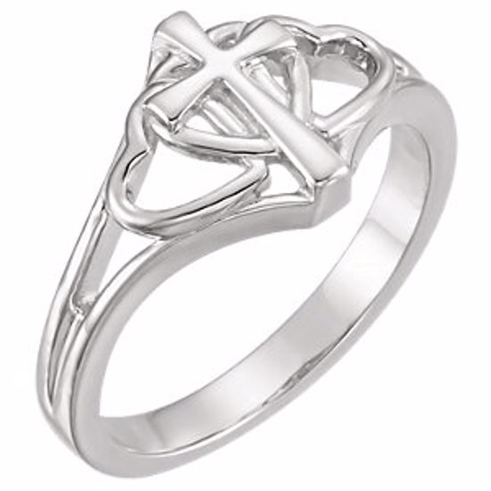 R43009:100012:P Sterling Silver Covenant Hearts&trade; Ring Size 5