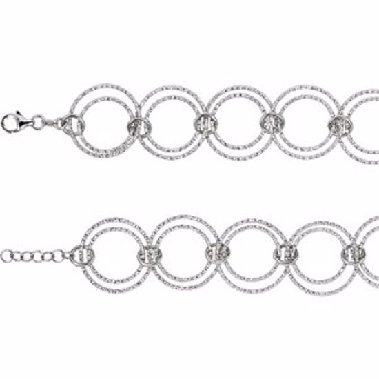 CH882:60001:P Sterling Silver Adjustable Circle 18" Chain