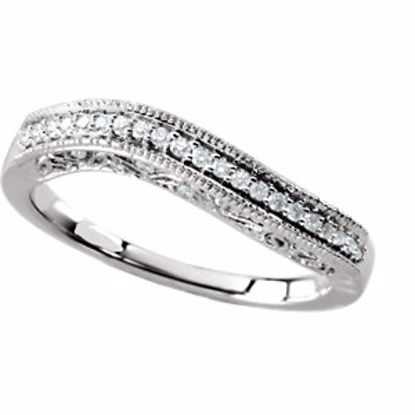 66567:60002:P 14kt White 1/4 CTW Diamond Stackable Ring