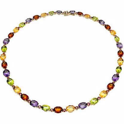 66595:60001:P Multi-Gemstone Necklace