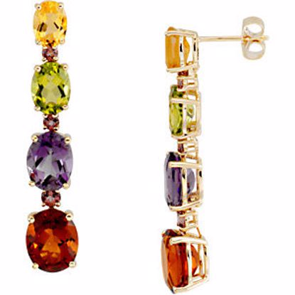 66596:60002:P Multi-Gemstone Earrings