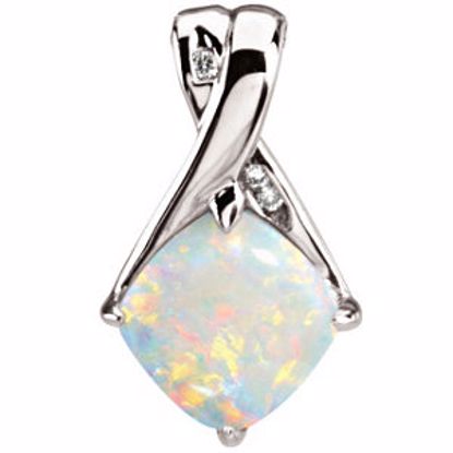 66619:60001:P Opal & Diamond Pendant