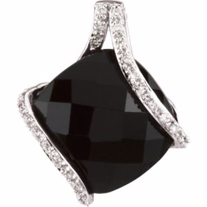 66623:60001:P Onyx & Diamond Pendant