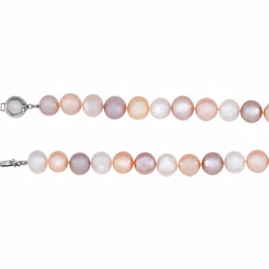 66658:102:P Sterling Silver Freshwater Cultured Pearl 7.75" Necklace