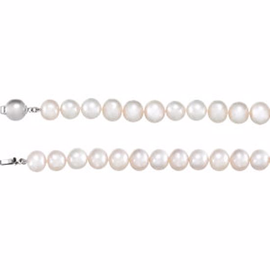 66659:104:P Sterling Silver Freshwater Cultured Pearl 18" Necklace