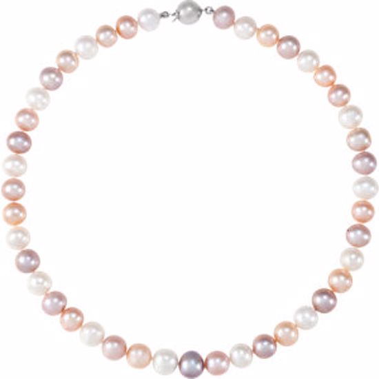 66658:105:P Sterling Silver Freshwater Cultured Pearl 18" Necklace