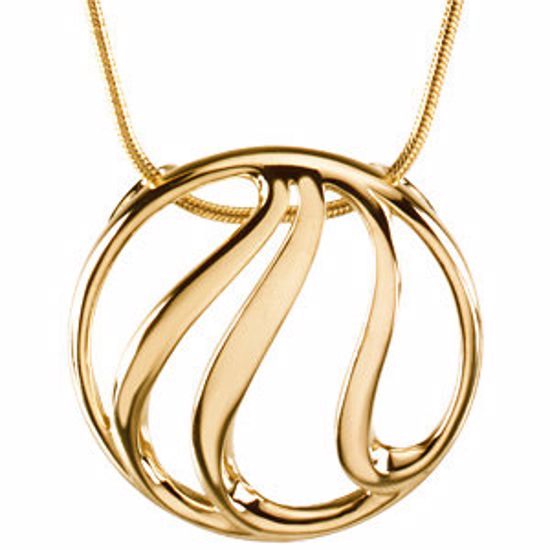 69139:84132:P Gold Fashion Pendant on an 18" Snake Chain