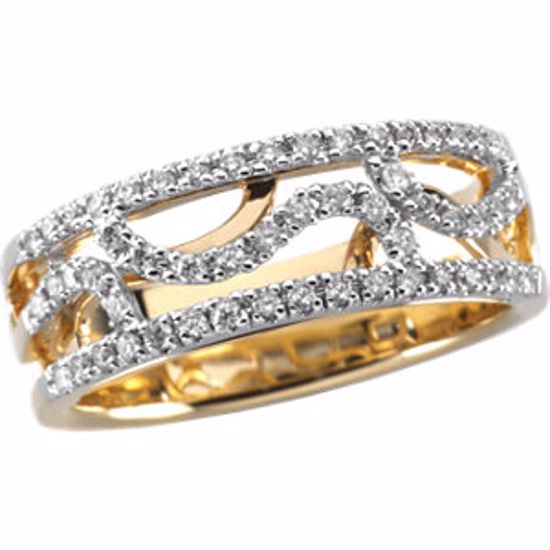 66715:101:P 14kt White & Yellow 1/4 CTW Diamond Anniversary Band