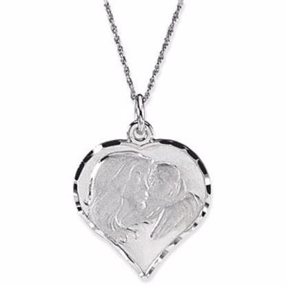 R45120:107:P Sterling Silver Heart 18" Necklace