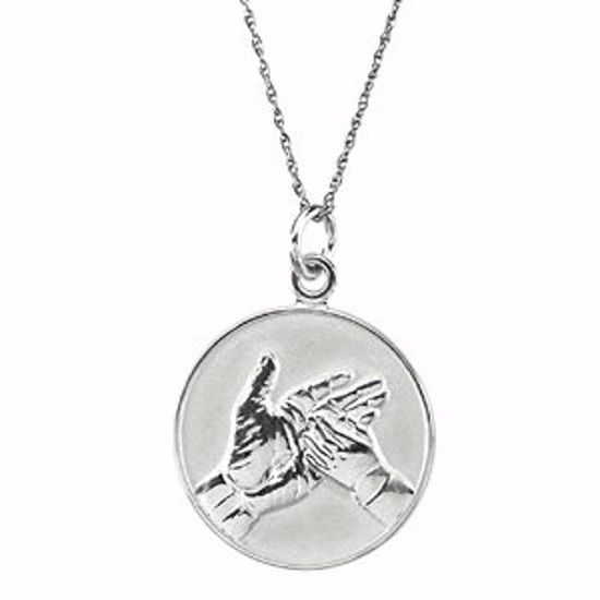 R45115:1000:P Sterling Silver 20mm Loss of a Child 18" Necklace with Box