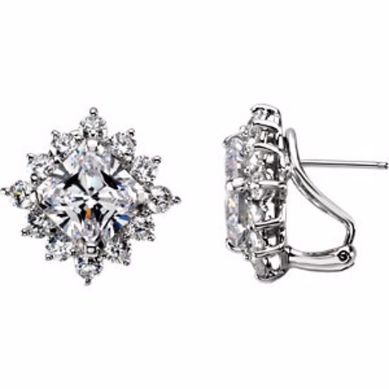 66983:60002:P Sterling Silver Cubic Zirconia Earrings