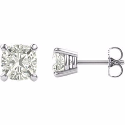 67026:23340:P Charles & Colvard Moissanite® 4-Prong Stud Earrings