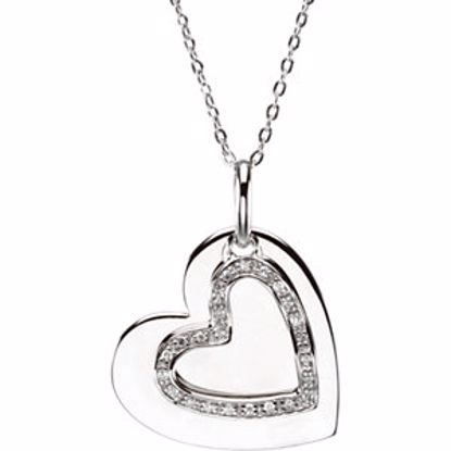 R45146:229940:P Mother & Son Heart Necklace