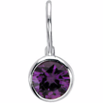 67053:103:P Sterling Silver June Birthstone 11.5x4.5mm Hook Charm/Pendant