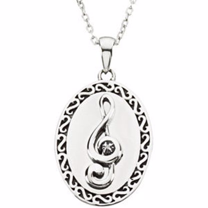 R45166:600010:P Sing Music Note Necklace