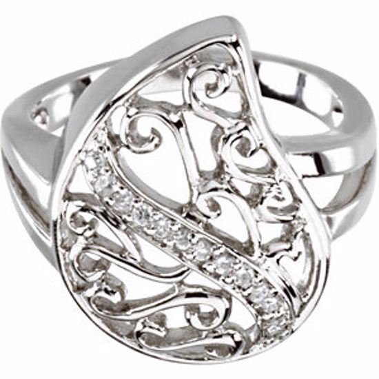 R43044:600010:P Sterling Silver Comfort Tear Ring Size 7