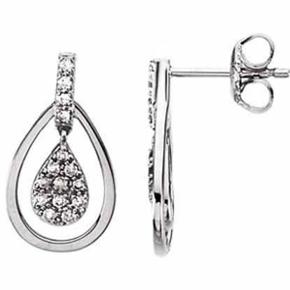 67100:60001:P 14kt White 1/4 CTW Diamond Earrings