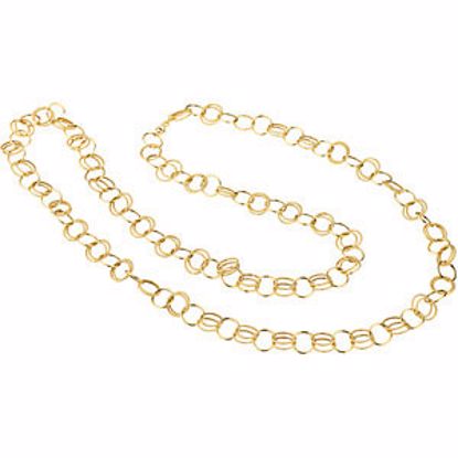 CH891:10021:P 14kt Yellow Fancy Link 38" Chain