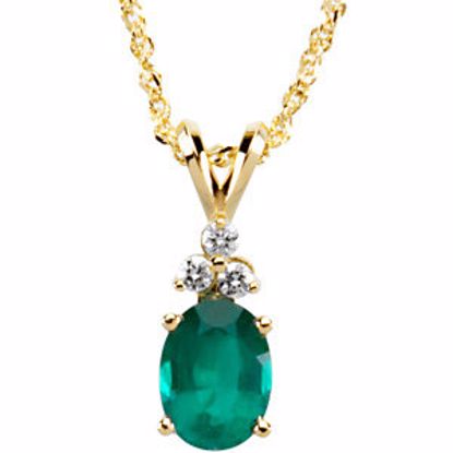67104:1155:P Genuine Emerald & Diamond Necklace