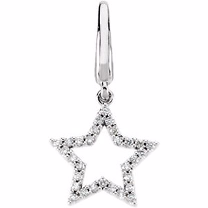 67139:84419:P 14kt White 1/6 CTW Diamond Star Charm