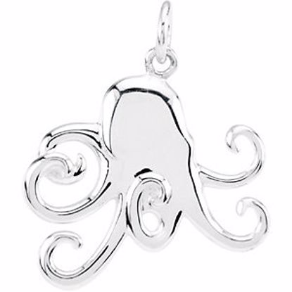 84473:311475:P Sterling Silver 17mm Octopus Dangle