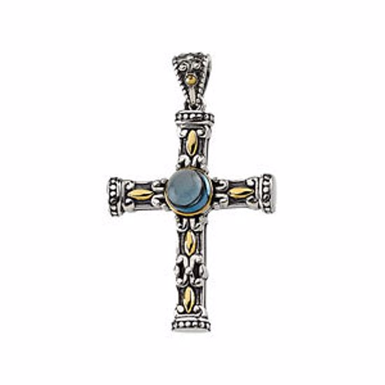 R45182:101:P Two-Tone Cross Pendant