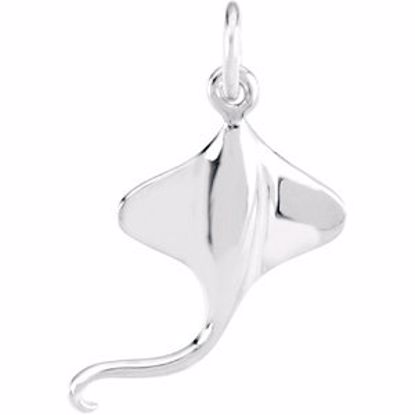 84537:84441:P Sterling Silver Stingray Charm