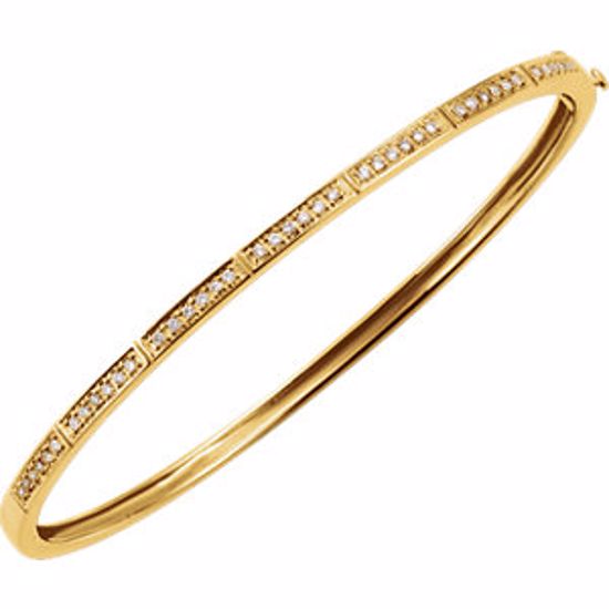 64187:100418:P 14kt Yellow 1/3 CTW Diamond Bangle Bracelet