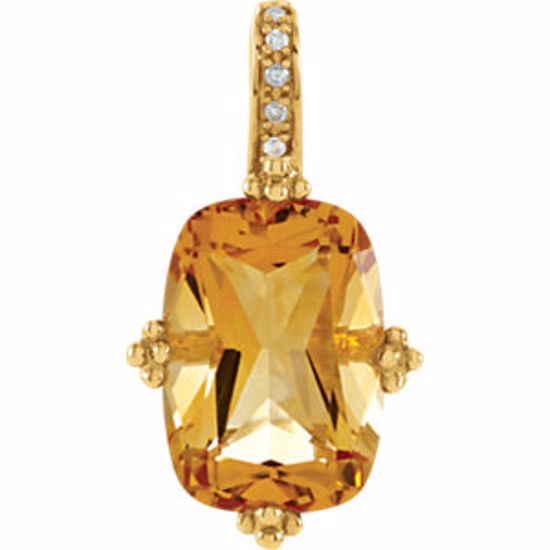 67242:60001:P Citrine & Diamond Pendant