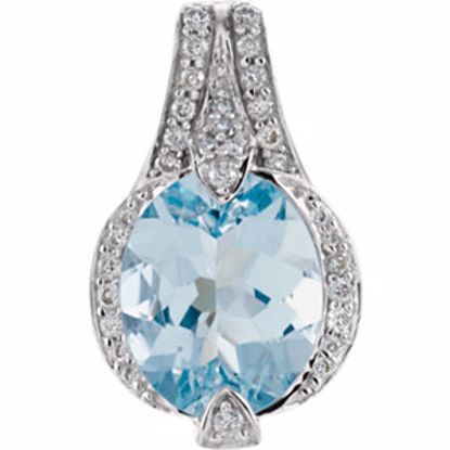 67244:60001:P Aquamarine & Diamond Pendant