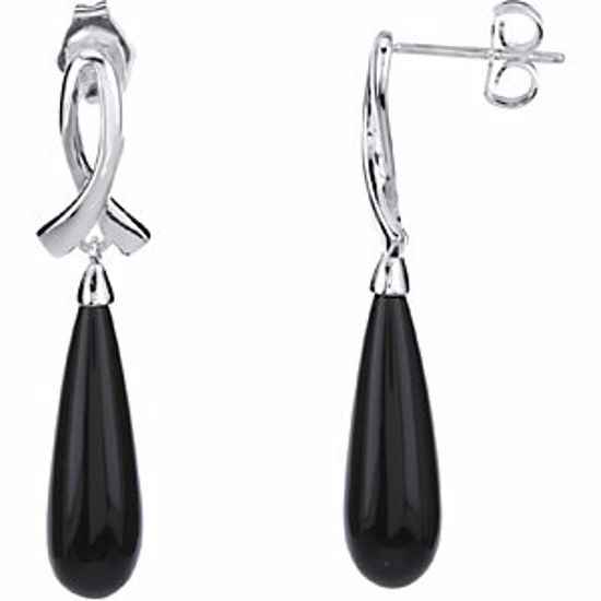 67247:60001:P Sterling Silver Onyx Earrings