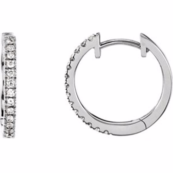 67259:60001:P Diamond Hoop Earrings for Dangles