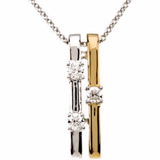 67211:101:P Two-Tone Diamond Necklace