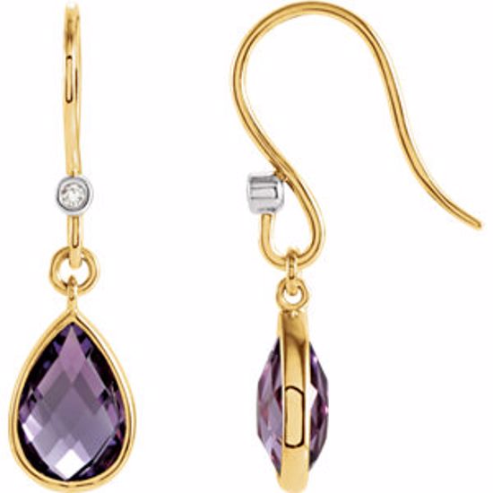 67303:102:P Amethyst & Diamond Earrings