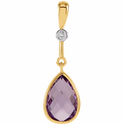 67306:101:P Amethyst & Diamond Pendant