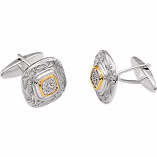 67301:845100:P Diamond Cuff Links