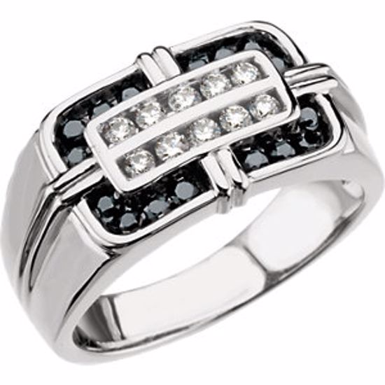 67347:100001:P Men's Cluster-Style Ring