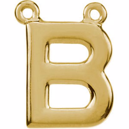 84575:103:P 14kt Yellow Letter "B" Block Initial Necklace Center